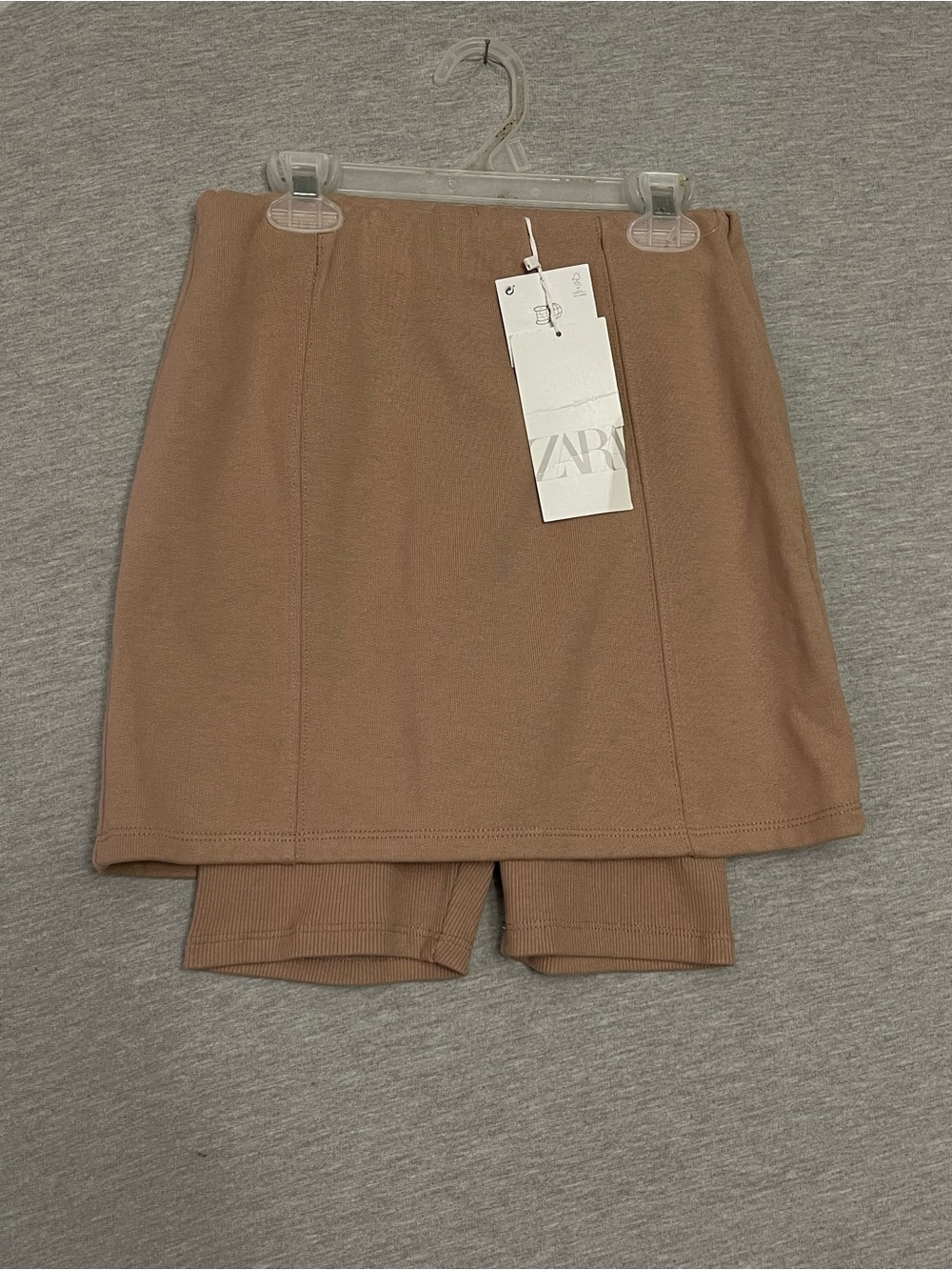 ZARA Taupe Skort Set with Built-In Shorts